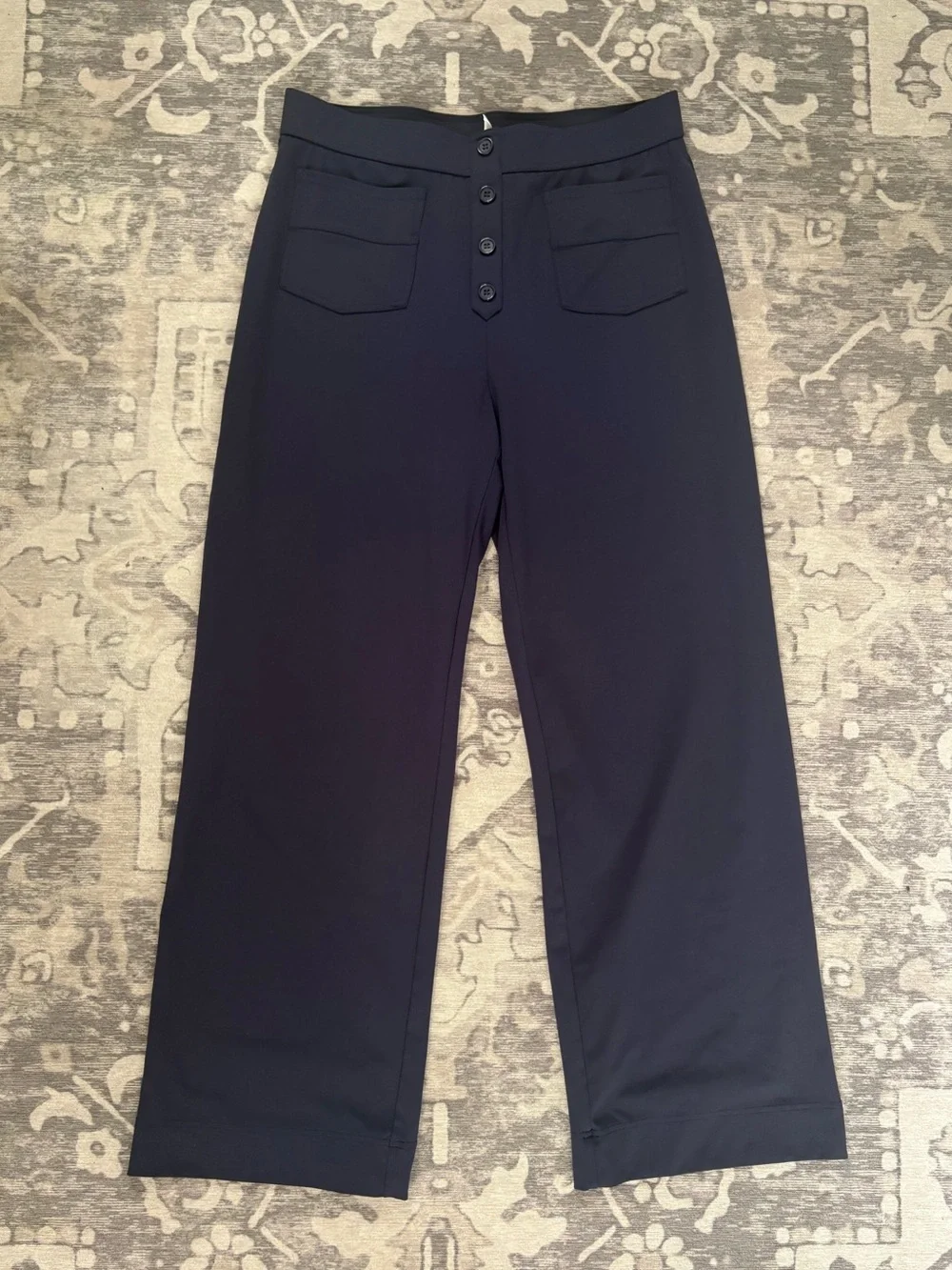 Halara DayStretch High Waisted Straight Leg Pants XL Tall Midnight Blue Pockets